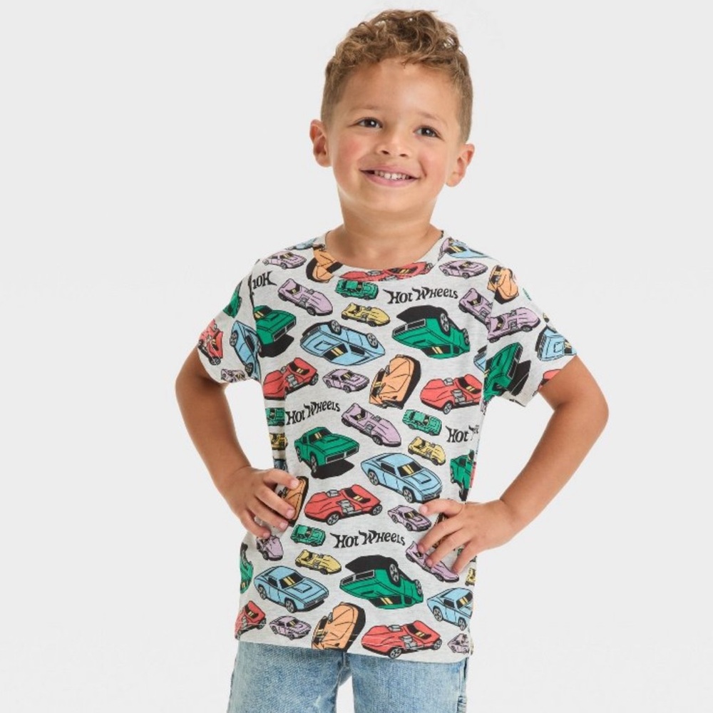 Hot Wheels Cars Graphic Tee Toddler Boys Short Sleeve T-Shirt by Hybrid Apparel